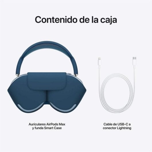 Casque Apple AirPods Max sans fil Bluetooth avec Réduction Active du Bruit, micro intégré, bleu