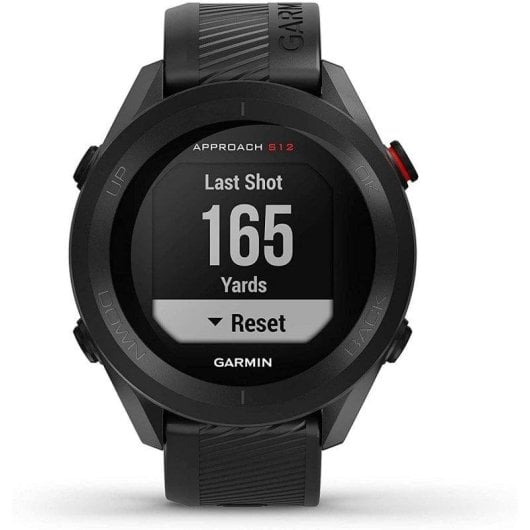 Garmin Approach S12 GPS 44mm MIP Schwarz 5ATM 30h Akku Golfplatzkarten