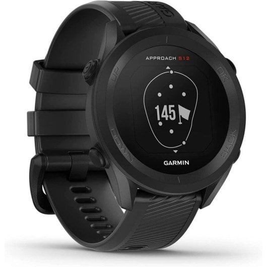Garmin Approach S12 GPS 44mm MIP Schwarz 5ATM 30h Akku Golfplatzkarten