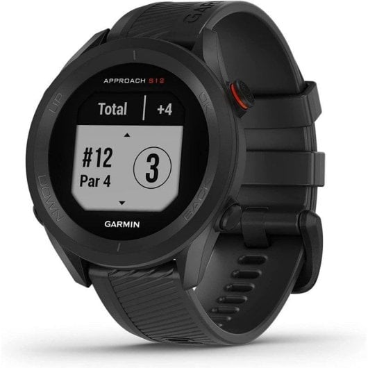 Garmin Approach S12 GPS 44mm MIP Schwarz 5ATM 30h Akku Golfplatzkarten