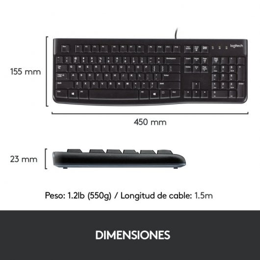 Logitech K120 Teclado USB Negro