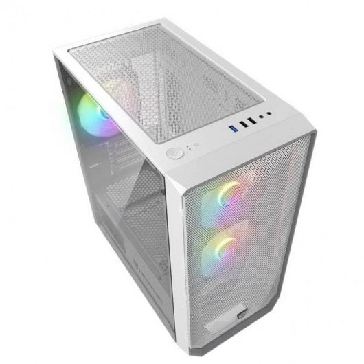 Nfortec Dys Verre Trempé USB 3.0 ARGB Blanc