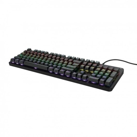 Teclado Trust GXT 1863 Thaz mecânico RGB com switches vermelhos e iluminação arco-íris
