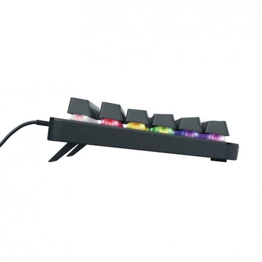 Teclado Trust GXT 1863 Thaz mecânico RGB com switches vermelhos e iluminação arco-íris
