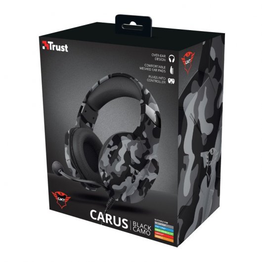 Trust GXT323K Cuffie da gioco Carus Nero Camo
