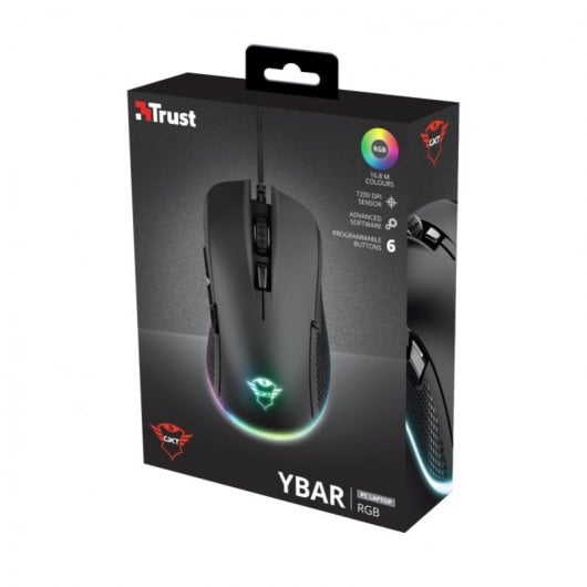 Trust GXT 922W Ybar Ratón Gaming Negro