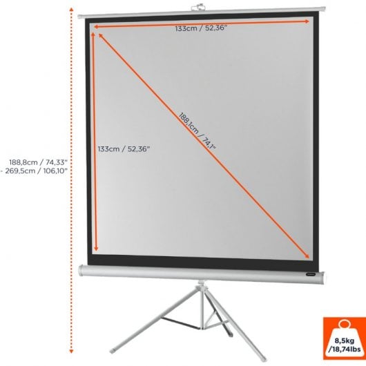 Celexon Economy Pantalla de Proyección con Trípode 133x133cm Blanco