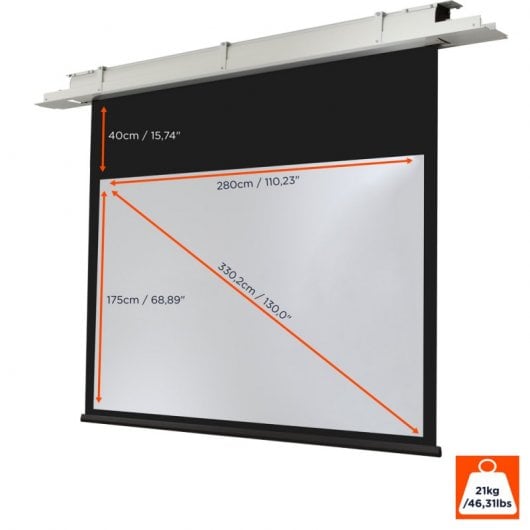 Celexon Expert Pantalla de Proyección Eléctrica Empotrable 280x175cm