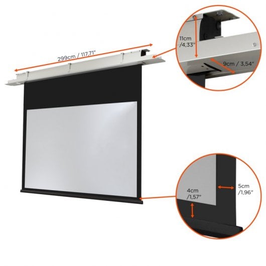 Celexon Expert Pantalla de Proyección Eléctrica Empotrable 280x175cm