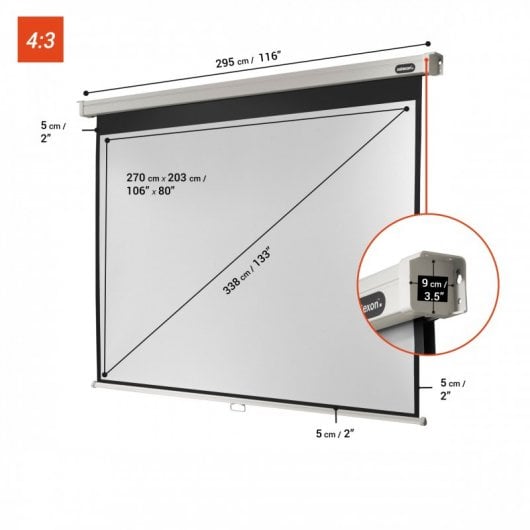 Celexon Professional Pantalla de Proyección Manual Mural 280x210cm