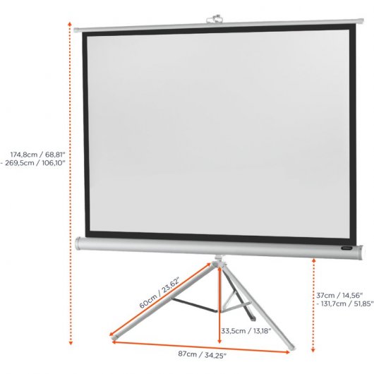 Celexon Economy Pantalla de Proyección con Trípode 158x118cm Blanco