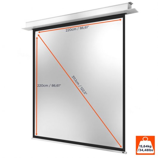Celexon Professional Plus Pantalla de Proyección Eléctrica Empotrable 220x220cm