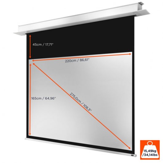 Celexon Professional Plus Pantalla de Proyección Eléctrica Empotrable 220x165cm