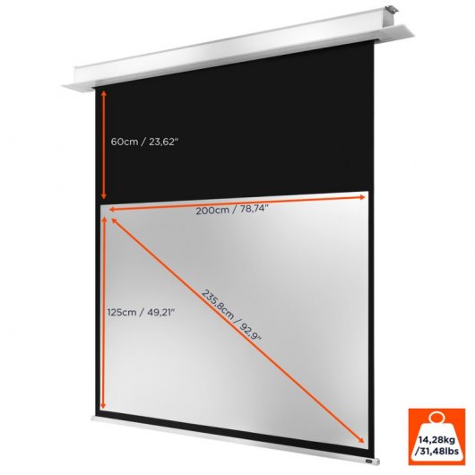 Celexon Professional Plus Pantalla de Proyección Eléctrica Empotrable 200x125cm