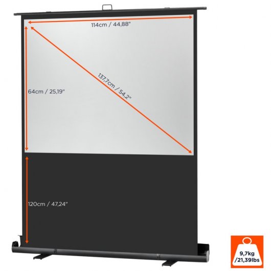 Celexon Mobile Professional Plus Pantalla de Proyección Portátil 120x68cm
