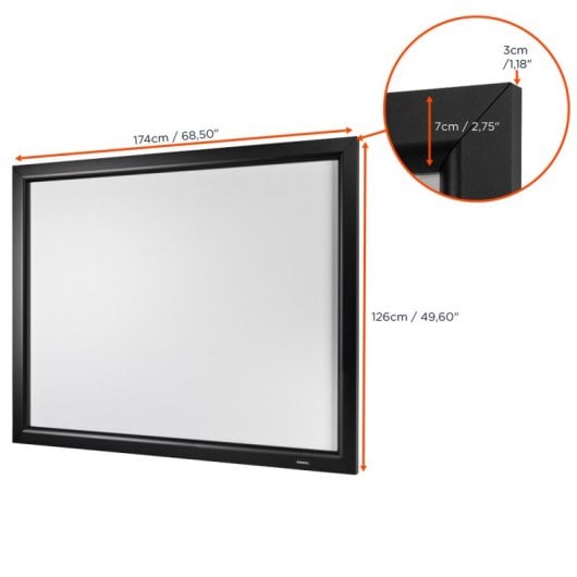 Celexon HomeCinema Fixed Pantalla de Proyección de Marco 160x120cm