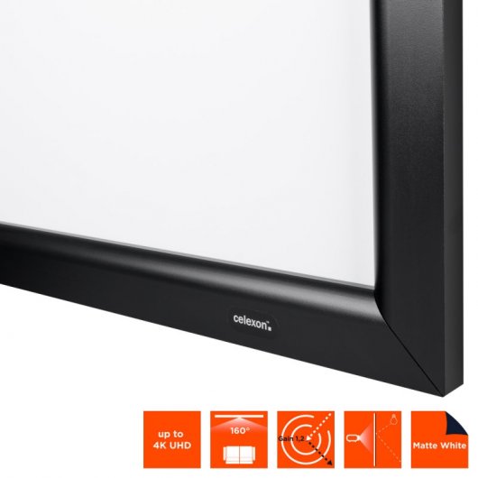 Celexon HomeCinema Fixed Pantalla de Proyección de Marco 200x113cm