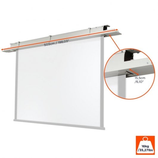 Celexon Set para Empotrar en Techo Pantallas Expert XL 450cm