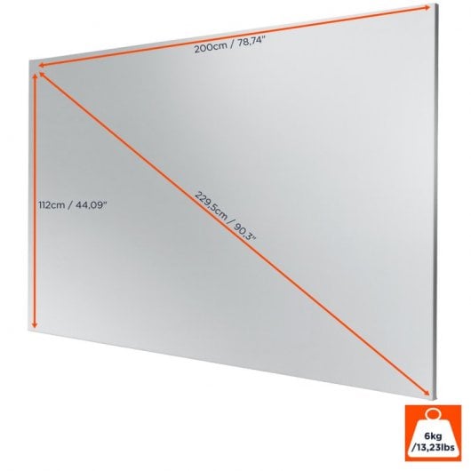 Celexon Expert PureWhite Pantalla de Proyección de Marco 200x112cm