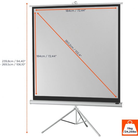 Celexon Economy Pantalla de Proyección con Trípode 184x184cm Blanco