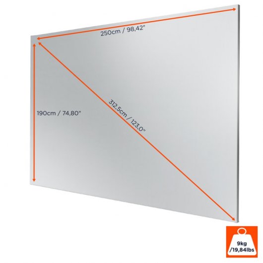 Celexon Expert PureWhite Pantalla de Proyección de Marco 250x190cm