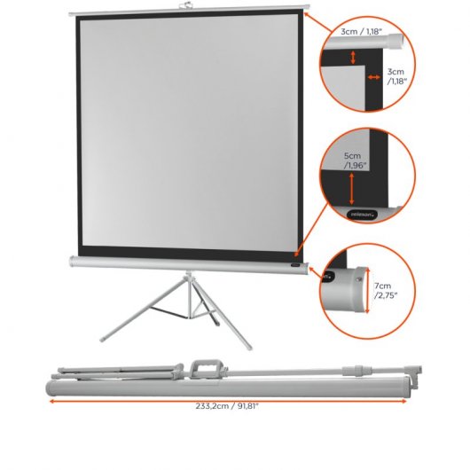 Celexon Economy Pantalla de Proyección con Trípode 219x219cm Blanco