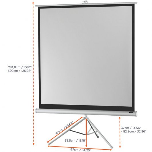 Celexon Economy Pantalla de Proyección con Trípode 219x219cm Blanco