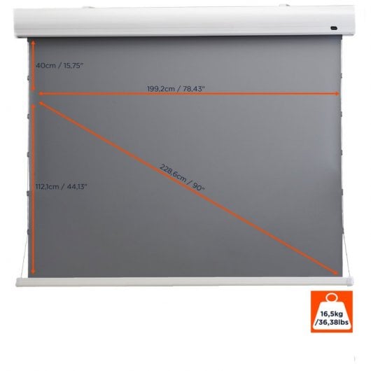 Celexon HomeCinema Pantalla de Proyección Eléctrica de Tensión 90" 199x112cm