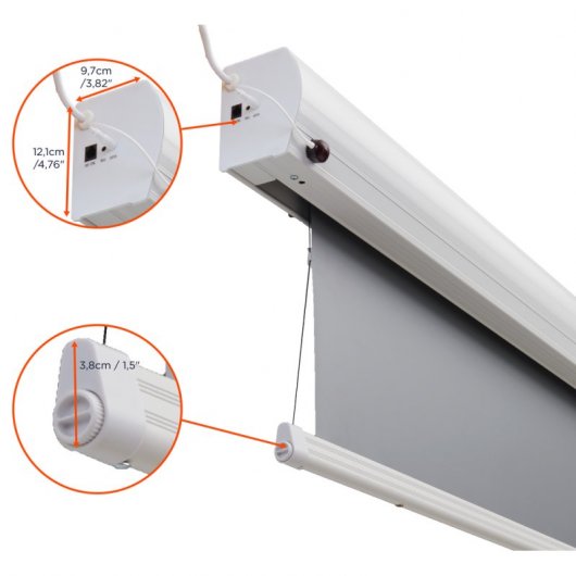 Celexon HomeCinema Pantalla de Proyección Eléctrica de Tensión 90" 199x112cm