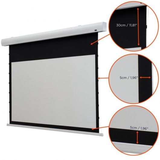 Celexon HomeCinema Pantalla de Proyección Eléctrica de Tensión 90" 200x113cm
