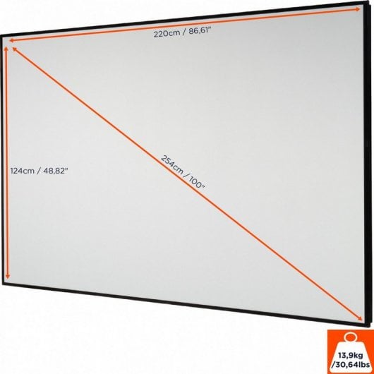 Celexon HomeCinema Frame Pantalla de Proyección de Marco 100" 220x124cm