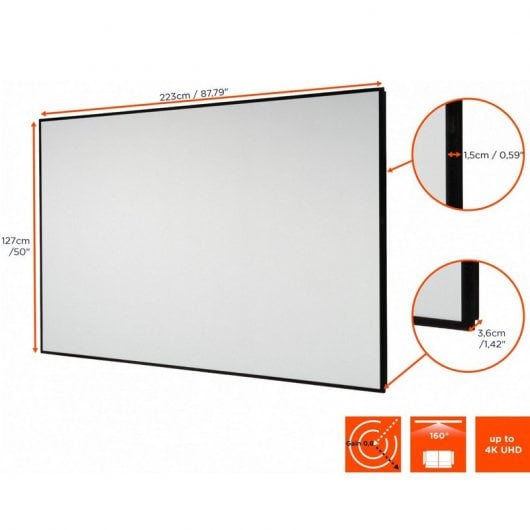 Celexon HomeCinema Frame Pantalla de Proyección de Marco 100" 220x124cm