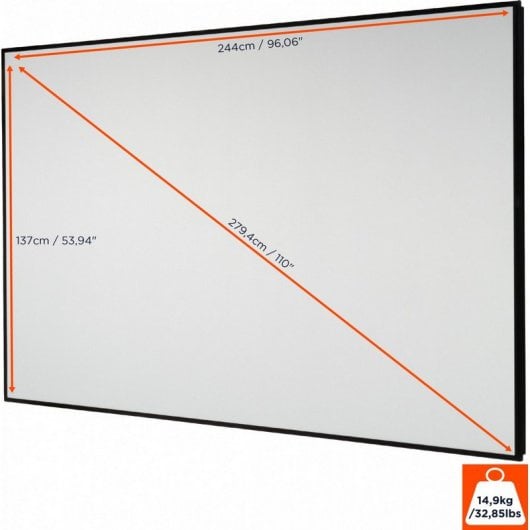 Celexon HomeCinema Frame Pantalla de Proyección de Marco 110" 244x137cm