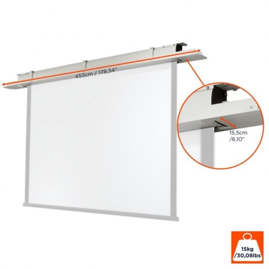 Celexon Set para Empotrar en Techo Pantallas Expert XL 400cm