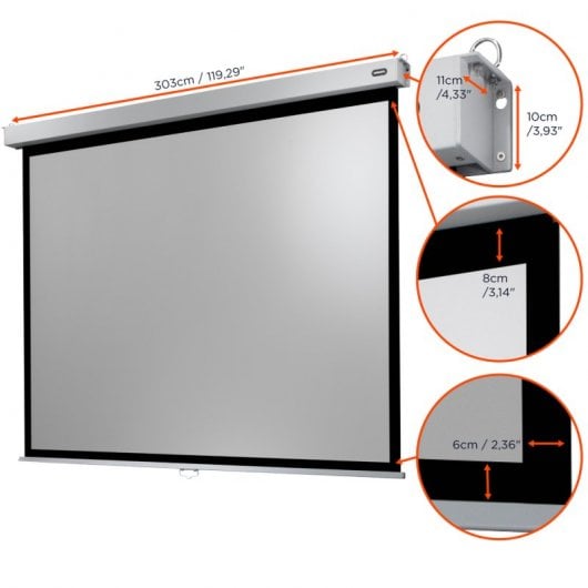 Celexon Professional Plus Pantalla de Proyección Manual Mural 280x210cm