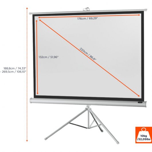 Celexon Economy Pantalla de Proyección con Trípode 176x132cm Blanca