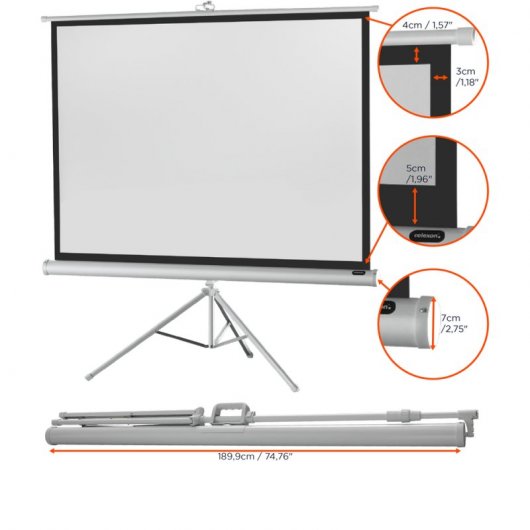 Celexon Economy Pantalla de Proyección con Trípode 176x132cm Blanca
