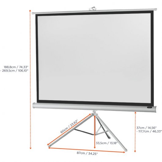 Celexon Economy Pantalla de Proyección con Trípode 176x132cm Blanca