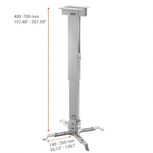 Celexon MultiCel 4070W Universal Soporte de Techo para Proyector 70cm