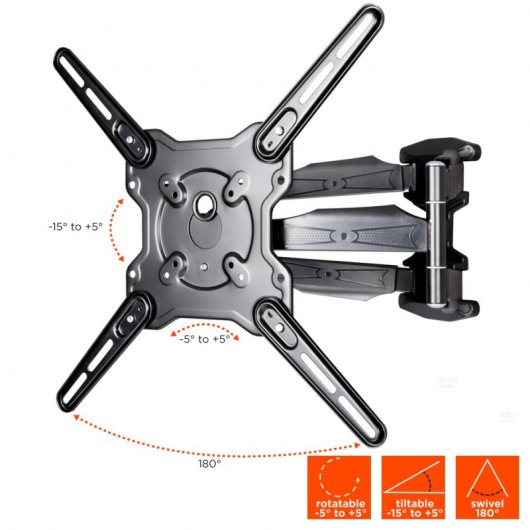 Celexon SRT55470 Soporte de Pared para TV 32''/55'' VESA 400x400 Máx 50Kg