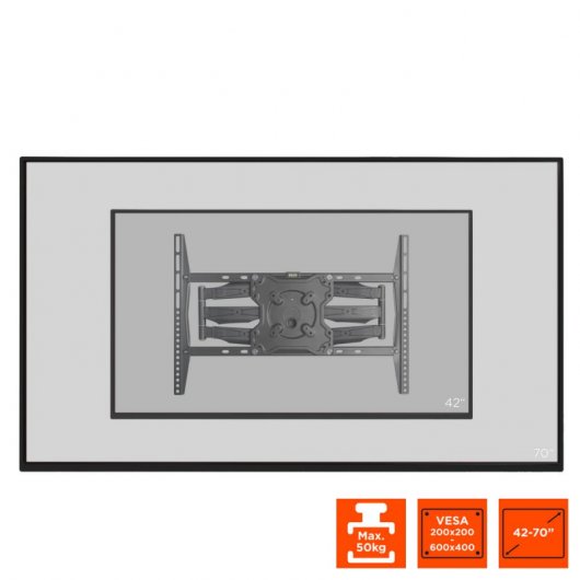 Celexon S70460 Soporte de Pared para TV 42''/70'' VESA 600x400 Máx 50Kg Negro