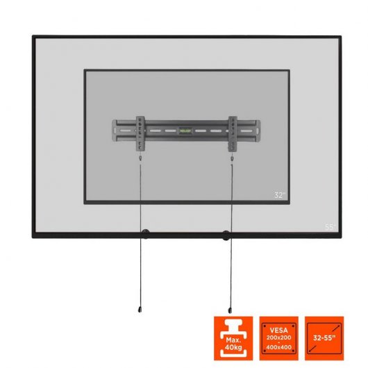 Celexon 5522 Soporte de Pared Fijo para TV 32''/55'' VESA 400x400 Máx 40Kg Negro