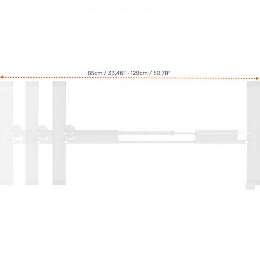 Celexon Economy eAdjust-71121 Marco de Escritorio Elevable Altura Ajustable Eléctricamente Blanco