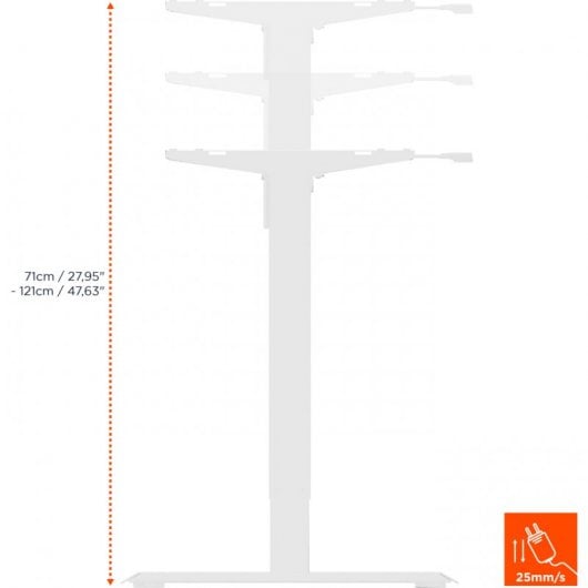 Celexon Economy eAdjust-71121 Marco de Escritorio Elevable Altura Ajustable Eléctricamente Blanco