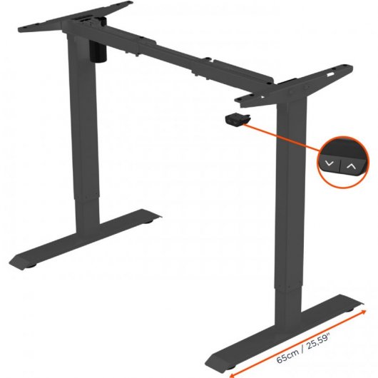 Celexon Economy eAdjust-71121 Marco de Escritorio Elevable Altura Ajustable Eléctricamente Negro
