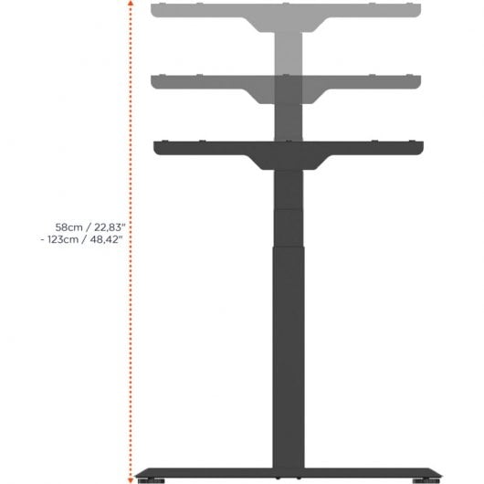 Celexon Economy eAdjust-71121 Escritorio Elevable Eléctrico Regulable 150x75cm Blanco/Negro