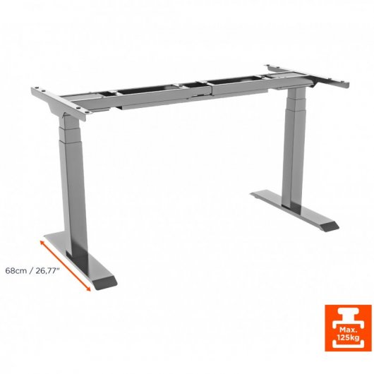 Celexon eAdjust-58123 Escritorio Elevable Eléctrico Regulable 150x75cm Gris