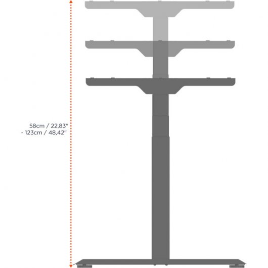 Celexon eAdjust-58123 Escritorio Elevable Eléctrico Regulable 150x75cm Gris