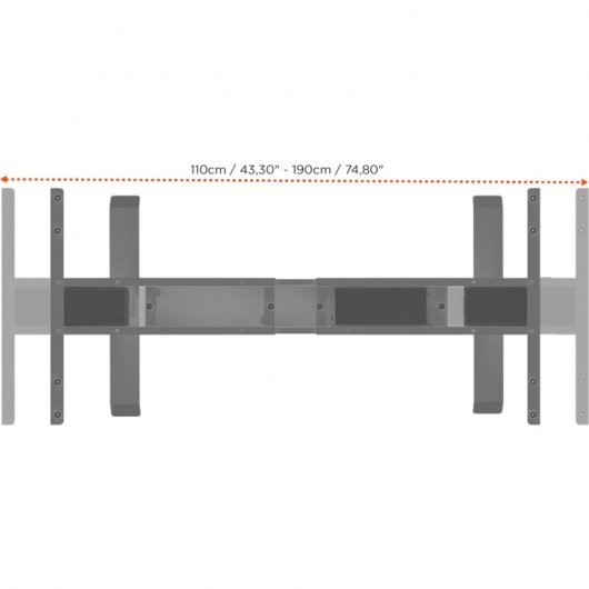 Celexon eAdjust-58123 Escritorio Elevable Eléctrico Regulable 150x75cm Gris