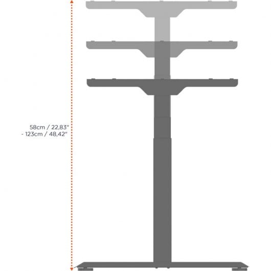 Celexon Professional eAdjust-58123 Escritorio Eléctrico Regulable 125x75cm Blanco/Gris